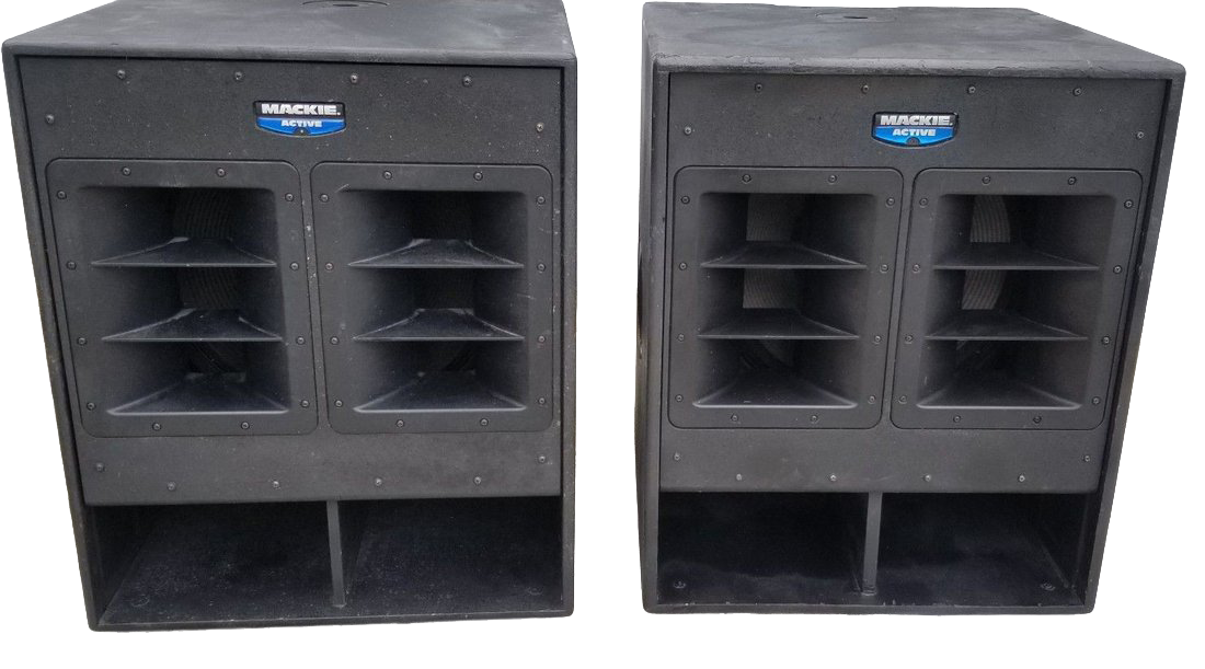 Zwei Mackie SWA1801 Aktiv-Subwoofer